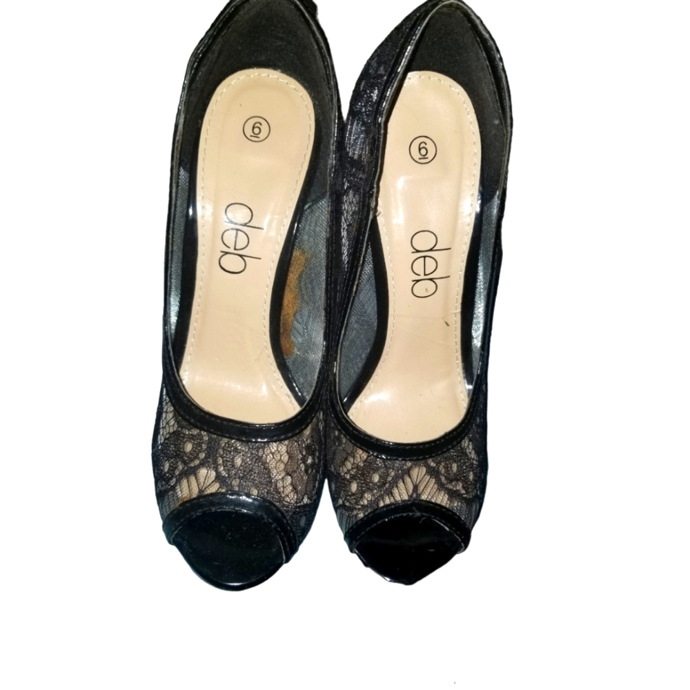 Beautiful black lace heels